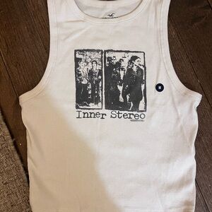 Hollister Graphic White Tank Top for Women